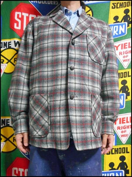 Pendleton USA Vintage Wool Jacket Shadow Check Bu… - image 3