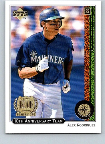 1999 Upper Deck #X16 Alex Rodriguez 10th Anniversary Team *JBCARDS* 43. ...