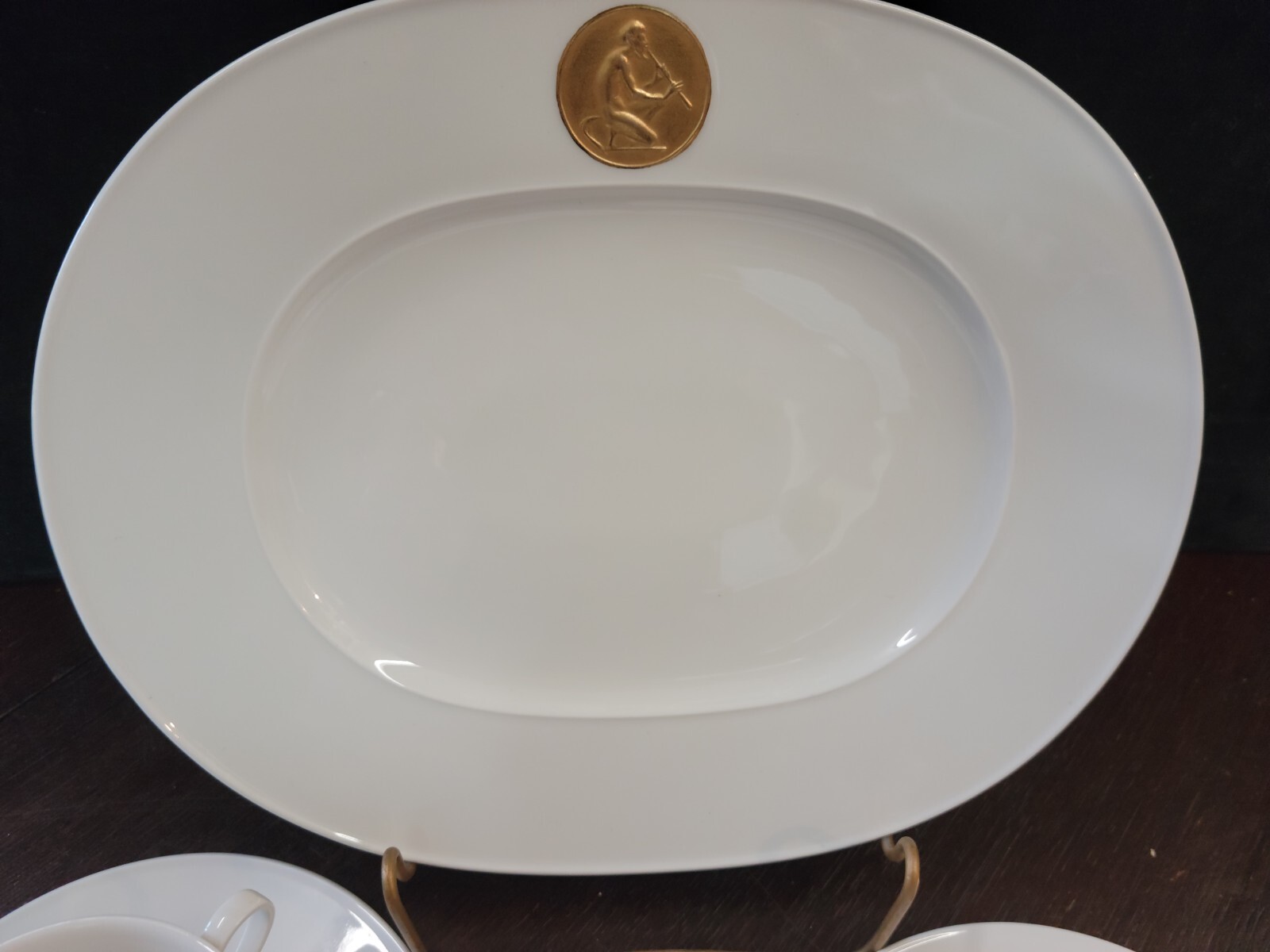 Royal Berlin Arcadia Gold 2  place settings & platter Medallion Germany 