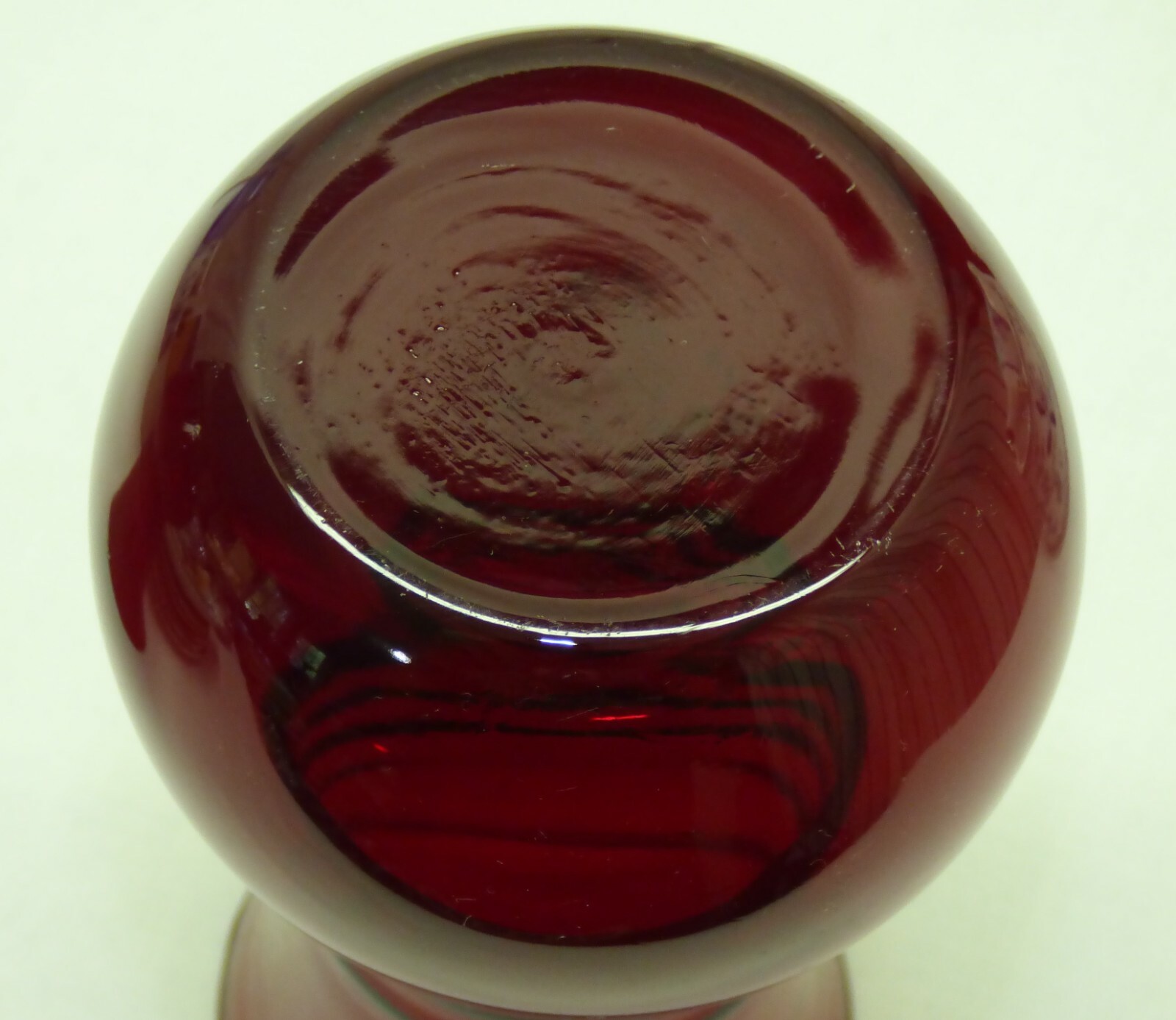 Pair 6" Tall Anchor Hocking Royal Ruby Red Triple Band 2 Vintage Glass Vases eBay