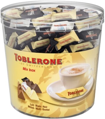Toblerone Milk Dark White Miniatures Mix Box einzeln verpackt 904g