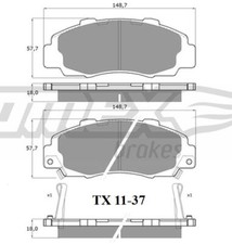 Tomex TX 11-37 Bremsbelagsatz Scheibenbremse vorne div. Honda u. Rover