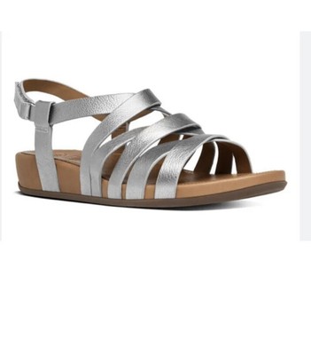 Silver Lumy Gladiator Sandals Fitflop Size 7 EU41 New With Box | eBay UK