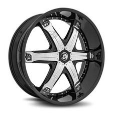 Llantas 24 pulgadas 24x10 Diablo Fury negras 5x115 +35