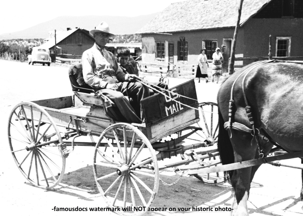 US Mail Truck PHOTO Horse Buggy Mail Delivery Post Office Wagon