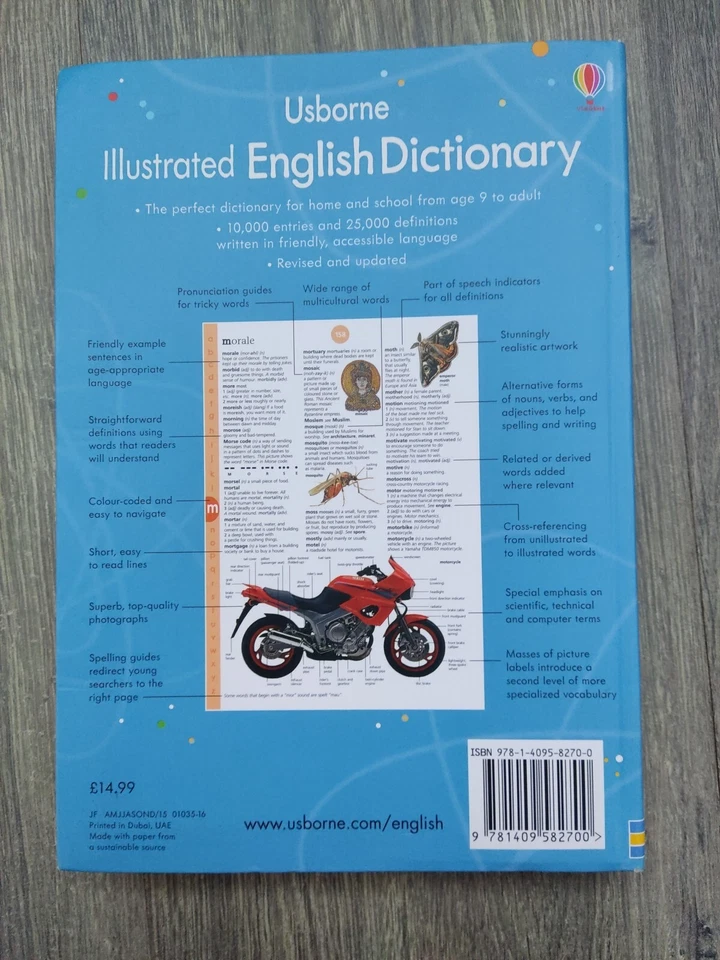 Usborne Illustrated English Dictionary (Paperback 2014 - Image 2 of 4