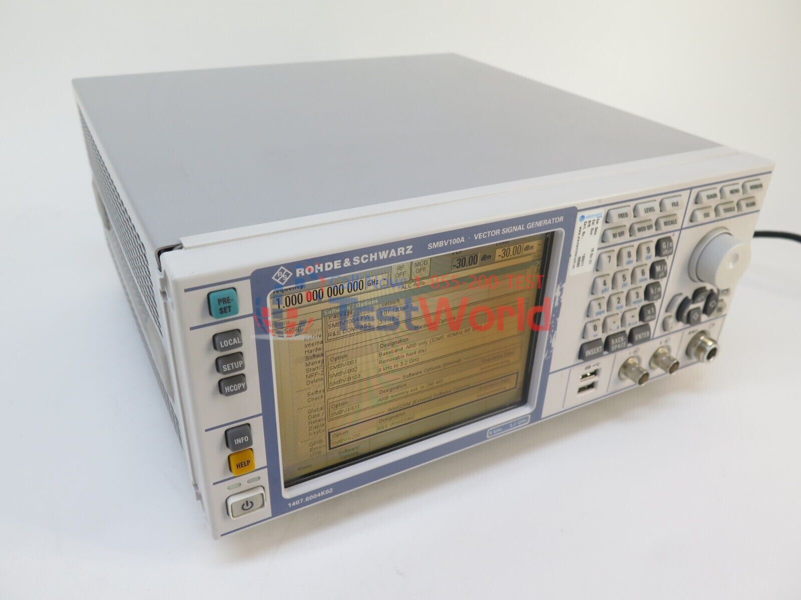 Rohde & Schwarz SMBV100A Vector Signal Generator 9kHz to 3.2GHz 1407.6004K02 B51