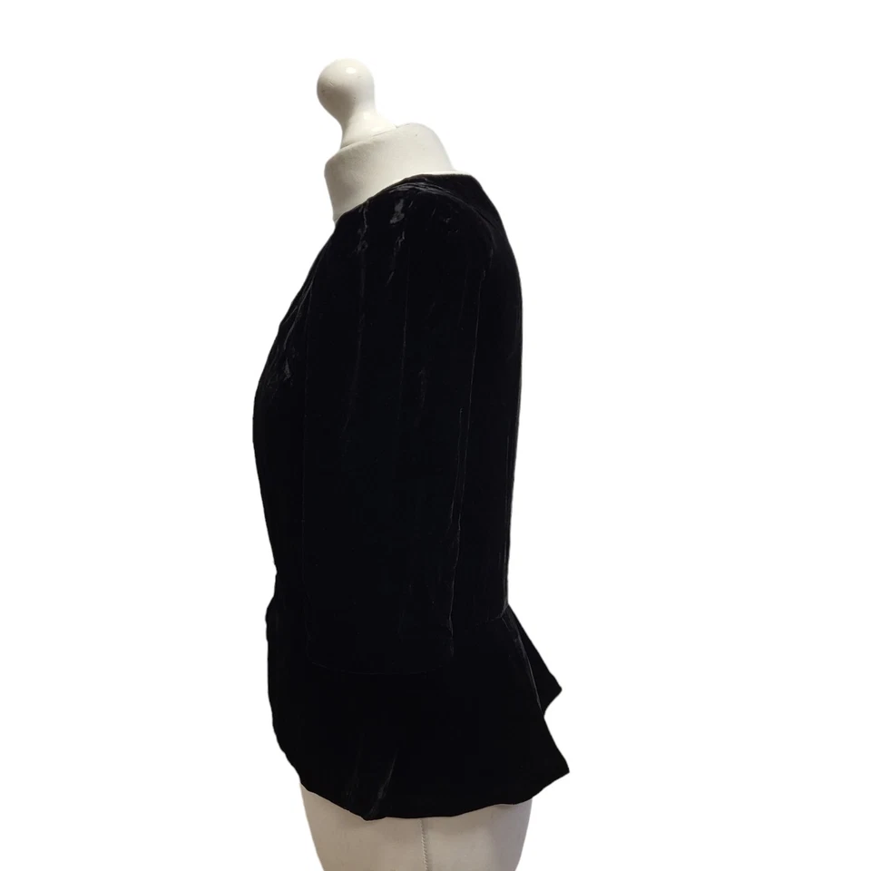 Winter Kate Dress Jacket Vintage Black Silk Open uk Women's Size M - Image 4 of 4