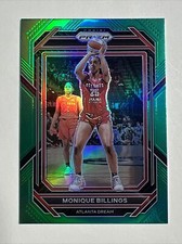 2023 Panini Prizm WNBA Green Prizm Parallel #62 Monique Billings Atlanta Dream