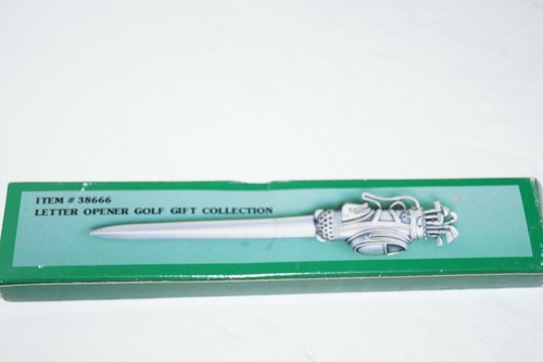 Abridor de cartas para club de golf Godinger plateado 8" nuevo con etiquetas - Imagen 7 de 7