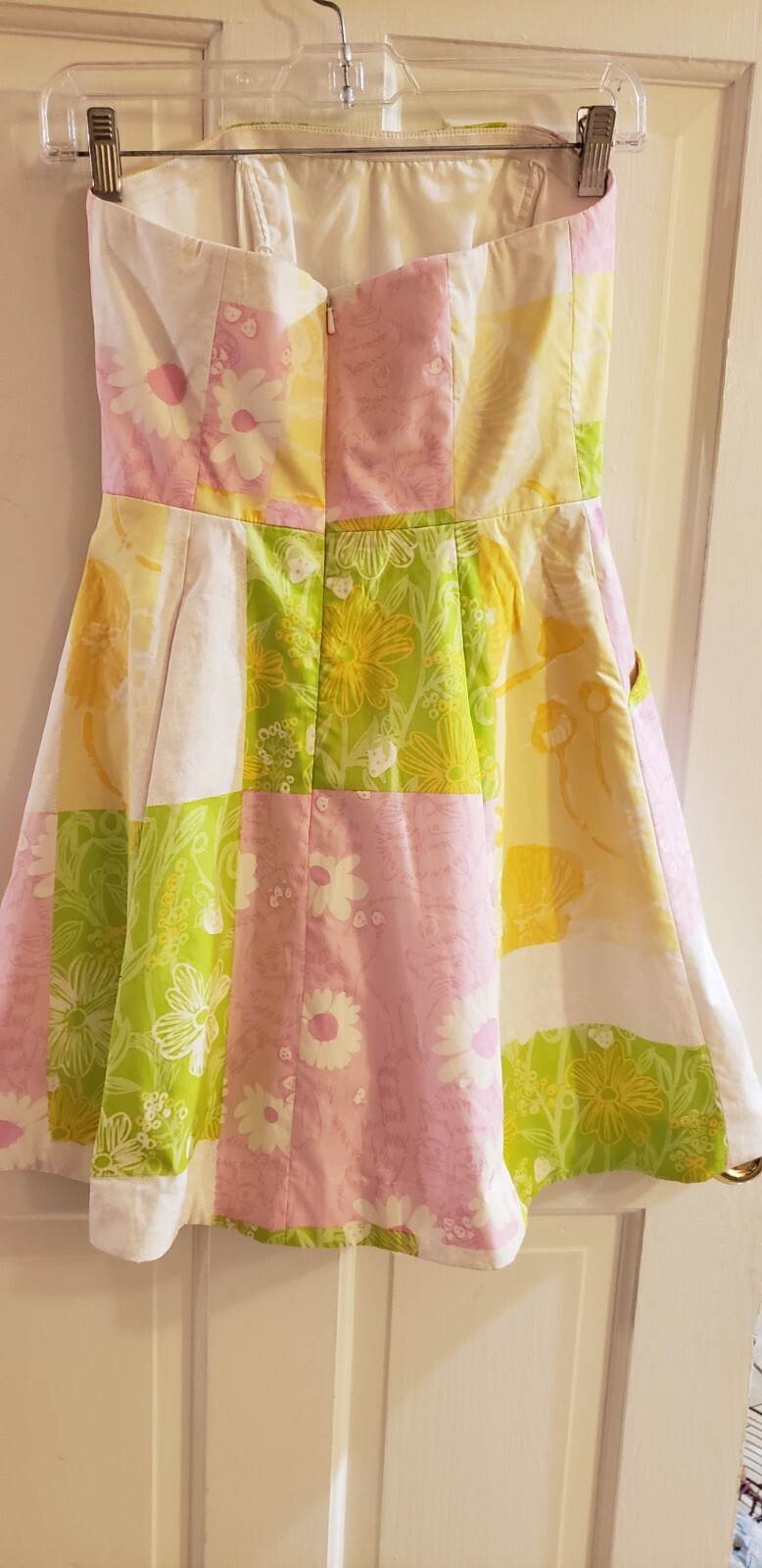 EUC LILLY PULITZER STRAPLESS PATCHWORK BLOSSOM FR… - image 4