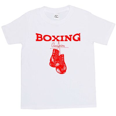1Tee Kids Boys Boxing Champion With Vintage Boxing Gloves T