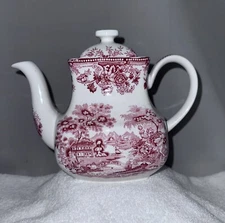 Alfred Meakin Staffordshire Tonquin China Teapot Multi Color 6.5" Tall