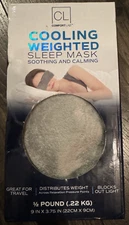 Cooling Weighted Sleep Mask MSRP $28 Soothing Calming Travel 1/2 Pound Grey New