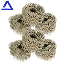 3600Pcs 15 Degree Wire Coil 2-1/2” × .09” Ring Shank Galvanized Siding Nail New