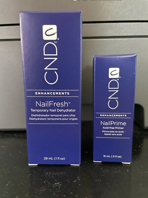 CND Creative Nail Fresh NailFresh 1oz/30ml + Acid Free Primer .5oz/15ml ~ 2ct ~