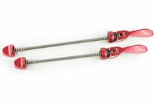 OMNI Racer Quick Release Road Mountain Bicycle Wheel Skewers Stainless: RED