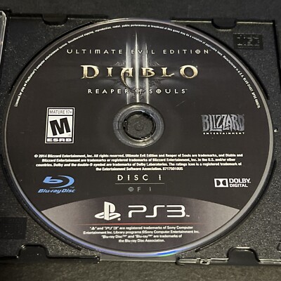 Diablo III Reaper of Souls Ultimate Evil Edition (Sony PlayStation 3) PS3 TESTED