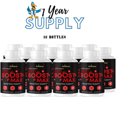 Red Boost Max- Blood Support- 12 Bottles- 720 Capsules