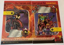 1999 two page Fox Kids cartoons ad ~ SPIDER-MAN UNLIMITED, THE AVENGERS