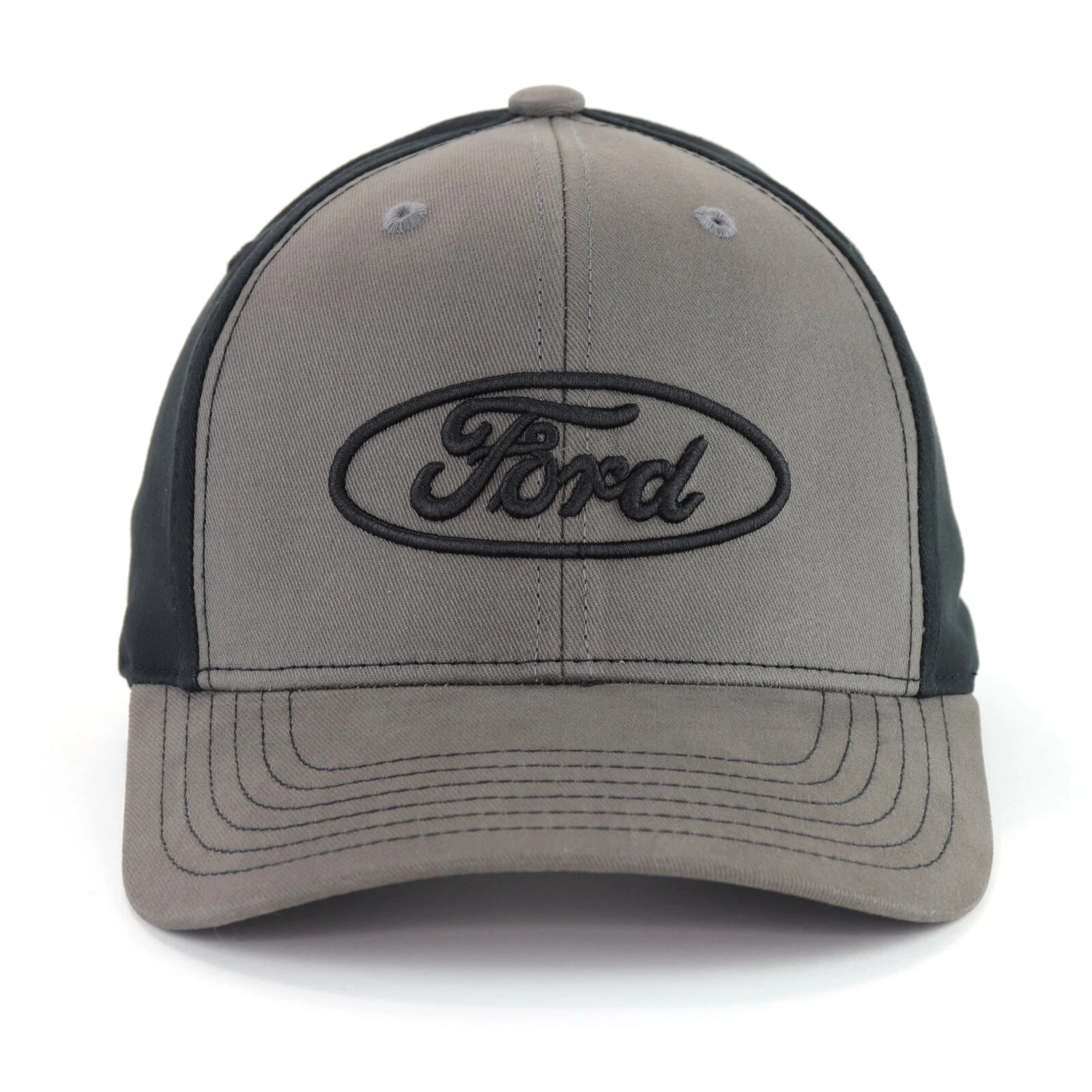 Ford Logo Baseball Hat Ball Cap Brown Black Puff Embroidered Official Licensed