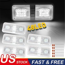 Rv Led 12v Ceiling Fixture Double Dome Light For Camper Trailer Rv Marine Frost