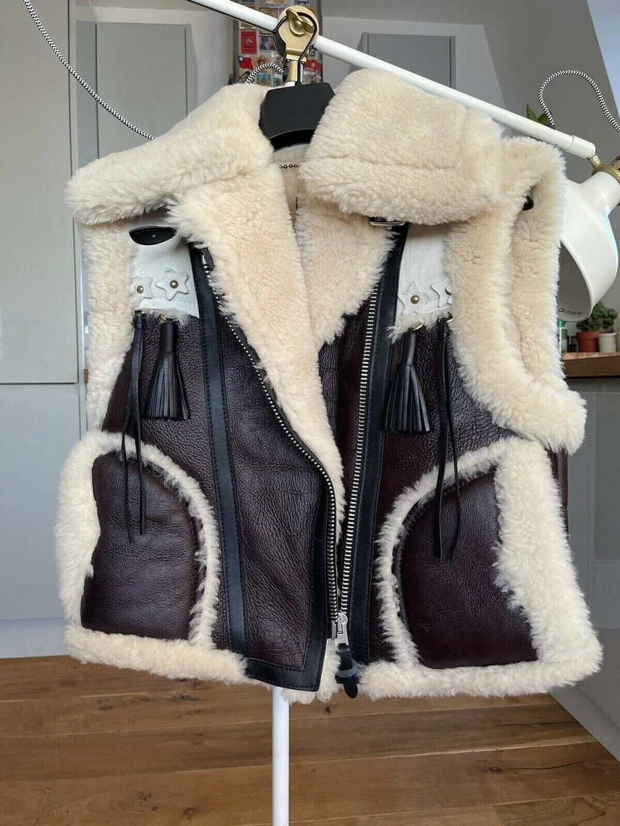 White leather store vest womens