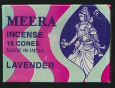 Lavender, Meera Incense, 32 Cone Bundle (Two Boxes)