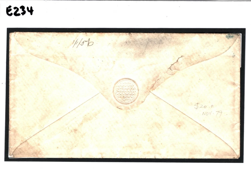 USA CLASSIC 1856 Cover 3c Washington Pen Cancel FORWARDED 3 Exchange Hotel E234 - Image 3 of 4