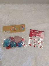 Valentine's Day 30 Count Foam Stickers Unicorns 20 Pc Self-Stick Heart Gems
