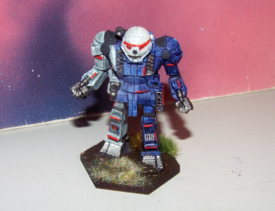 BATTLETECH ATLAS MECH [HOUSE STEINER] (RAL PARTHA, METAL, PAINTED)