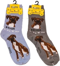 FOOZYS CANINE BOXER DOG SOCKS DRESS CASUAL UNISEX SOX PUPPY PET 2 PAIR NEW