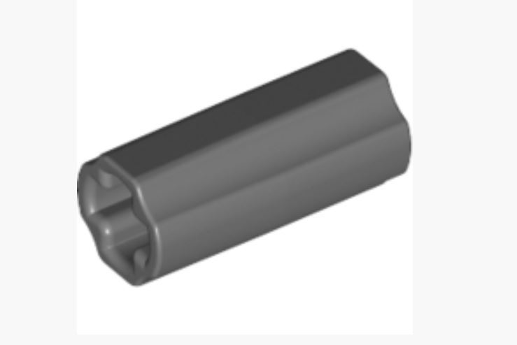 K211_4516546 _LEGO Cross Axle, Extension, 2m (59443)_Dark Stone