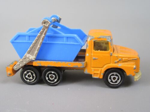 B584 Vintage 1975 Majorette 222 France Scania Ls 140 Multi Benne Orange 1:100 - Picture 5 of 12