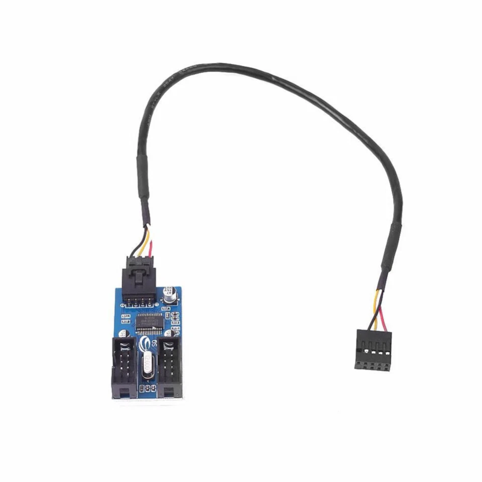 9pin motherboard Header to Dual 9-Pin male USB extension adapter Splitter Cable - Image 4 of 4