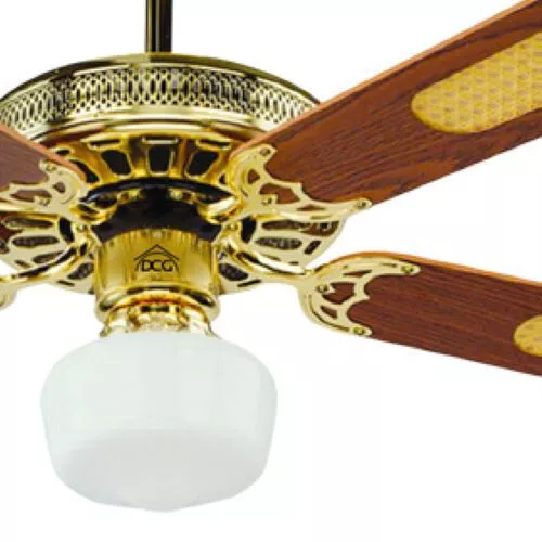 VENTILATORE DA SOFFITTO DCG VECRD43TL CON TELECOMANDO 1 LUCE 4 PALE IN LEGNO - Immagine 2 di 3