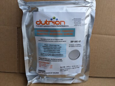  New Dutrion Water Purification 1 Foil Pack, 60 Tablets, 4 gr Each (DIP-04S-6P)