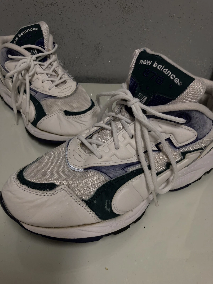 VINTAGE 90 s NEW BALANCE 876 USA MADE SIZE 9 WHITE GREEN