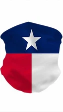 Texas Flag Print Neck Gaiter Face Mask Reusable, Washable Bandana /Head Wrap