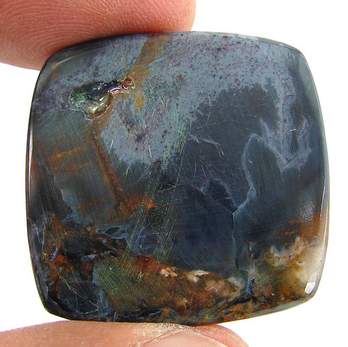 Piedra preciosa suelta de pietersita azul natural de 43,25 quilates cabujón envoltura de alambre - 62246 - Imagen 2 de 5