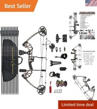 2024 Camouflage Compound Bow Kit: 0-70 Lbs, 320 FPS - All Accessories Included