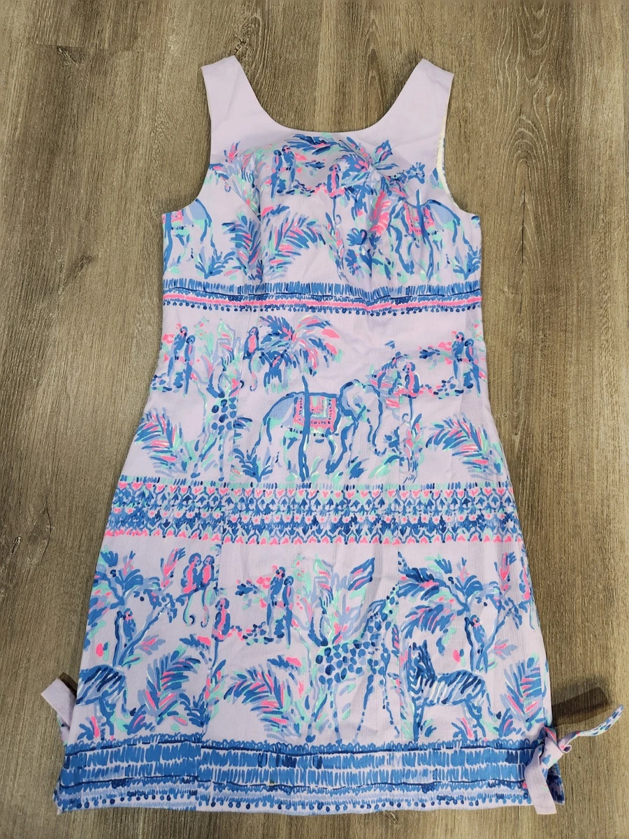 Jupe Lilly Pulitzer Taille 4 - Imprimé éléphants/lions Bleu/violet - Coton - Occasion Très Bon état