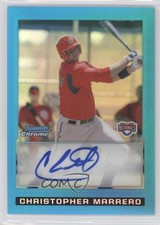 Chris Marrero Christopher Bowman Chrome 2009 Blue Refractor Auto