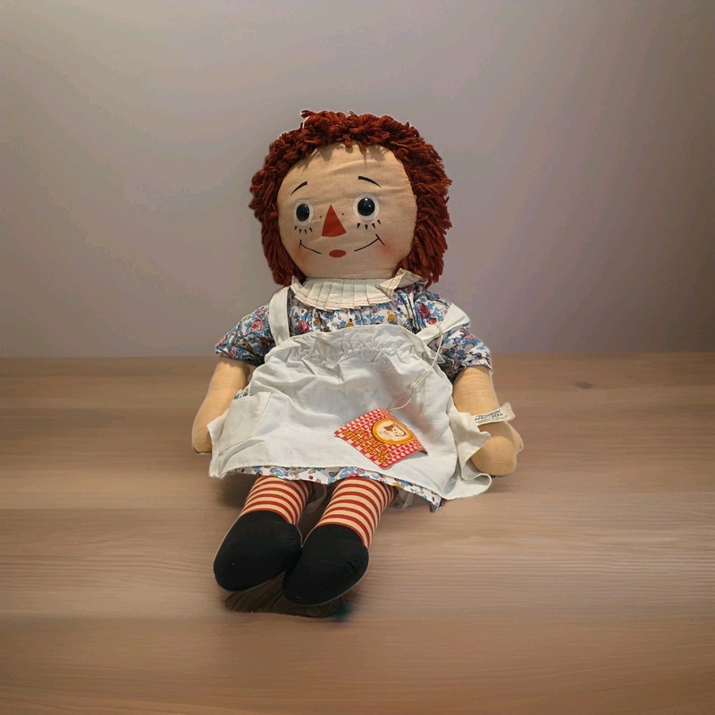 Vintage Knickerbocker Raggedy Ann 24 Inch With Tag And Pocket Square
