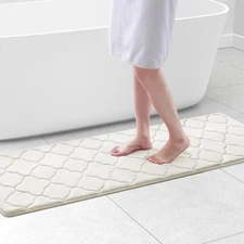 OLANLY Memory Foam Bath Mat Rug 59x20, Ultra Soft and Absorbent Bathroom Rugs...