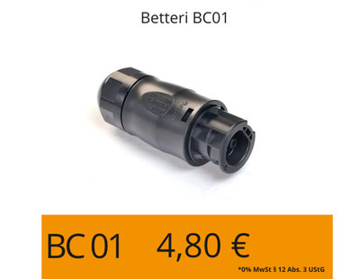 Betteri Stecker BC01 Anschluss Wechselrichter Hoymiles Deye Balkonkraftwerk