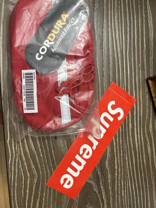 Supreme Red Pouch Side Bag, One Size