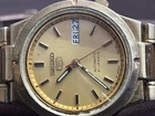 Seiko 5 Auto 21 Jewel WR 7s26-0280 Rare Gold Dial Day/Date Vintage Works Great