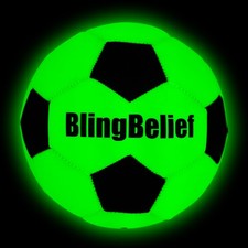 Super Bright Glow in The Dark Soccer, Self-Luminous Soccer Ball, Light Up Off...