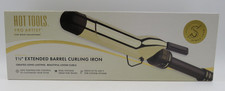 HOT TOOLS 24K Gold Professional 1 1/2" Extended Barrel Curling Iron W Clamp NEW